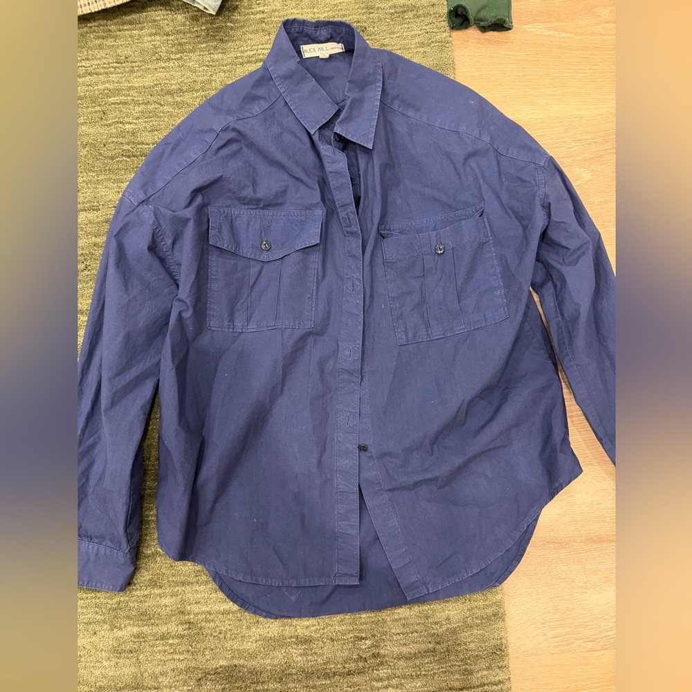 Alex Mill Navy Button-Up Shirt
